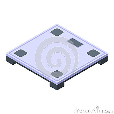 Body smart scales icon, isometric style Vector Illustration
