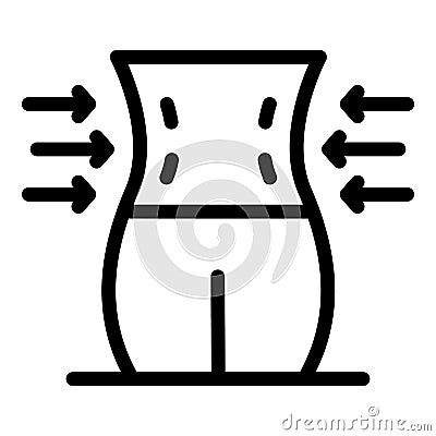 Body waist icon, outline style Vector Illustration