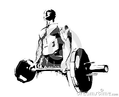 The Bodybuilder Vector Illustration