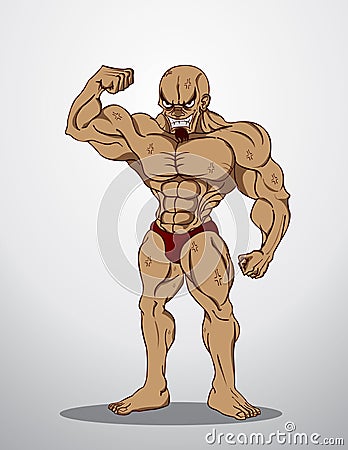 Bodybuilder Fitness Illustration Vector Illustration