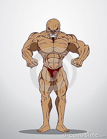 Bodybuilder Fitness Illustration Vector Illustration