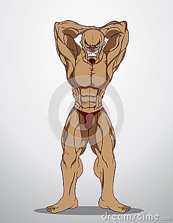 Bodybuilder Fitness Illustration Vector Illustration