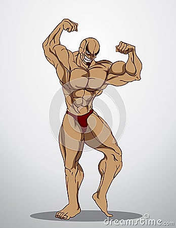 Bodybuilder Fitness Illustration Vector Illustration