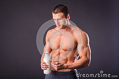 Bodybuilder for a healthy lifestyle Stock Photo