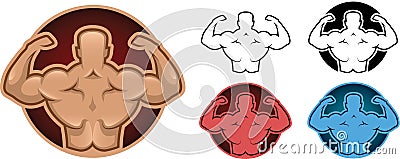 Bodybuilder model illustration Vector Illustration