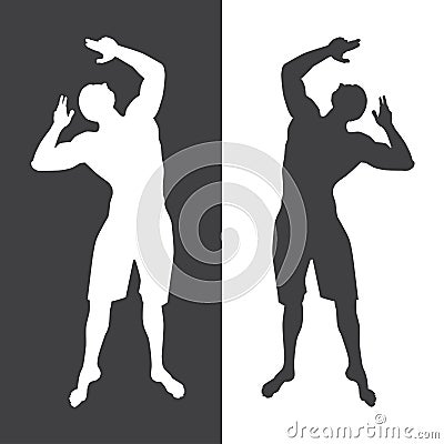 Bodybuilder silhouette vector illustration Vector Illustration