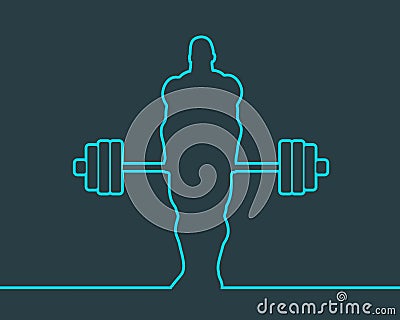 Bodybuilder silhouette posing Vector Illustration