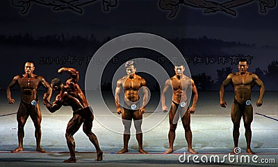 Bodybuilding competition Editorial Stock Photo