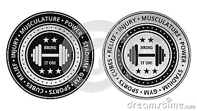 Bodybuilding fitness gym icons vector on a white Vector Illustration