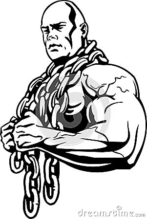 Bodybuilding and Powerlifting - vector. Vector Illustration