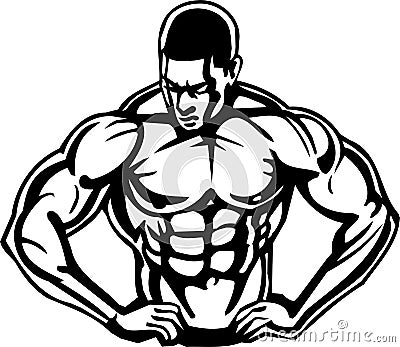 Bodybuilding and Powerlifting - vector. Vector Illustration