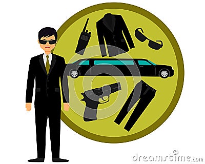 Bodyguard Vector Illustration