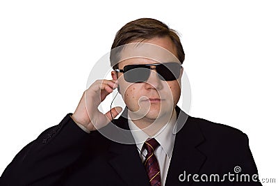 Bodyguard in sunglasses Stock Photo