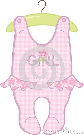Bodysuit for baby girl 2 Vector Illustration