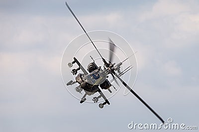 A Boeing AH-64 Apache attack helicopter Stock Photo