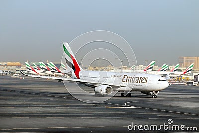 The Boeing B777 300/200 LR Emirates. Editorial Stock Photo