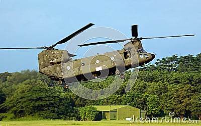 Boeing CH-47D Helicopter Stock Photo