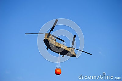 Boeing CH-47 Chinook heavy-lift helicopter. Editorial Stock Photo