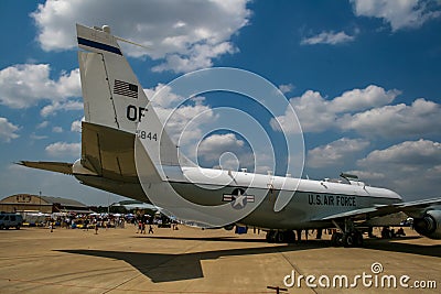 Boeing RC-135 Rivet Joint reconnaissance aircraft Editorial Stock Photo