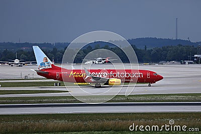 Boeing 737-800 TUIfly, Mein cewe fotobuch Livery Editorial Stock Photo