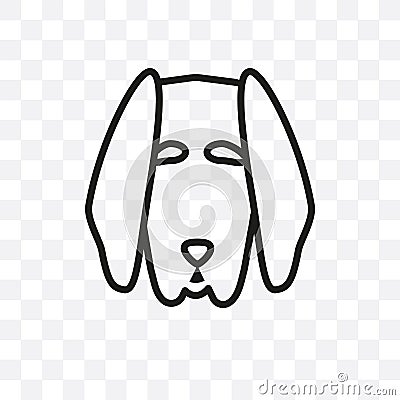 Boerboel dog vector linear icon isolated on transparent background, Boerboel dog transparency concept can be used for web and mobi Vector Illustration