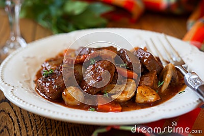 Boeuf Bourguignon Stock Photo