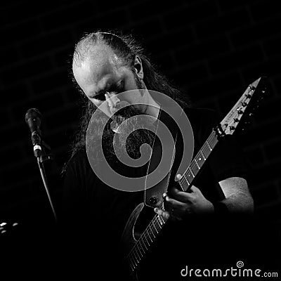 Bogdan Luparu of folk metal band Bucovina Editorial Stock Photo