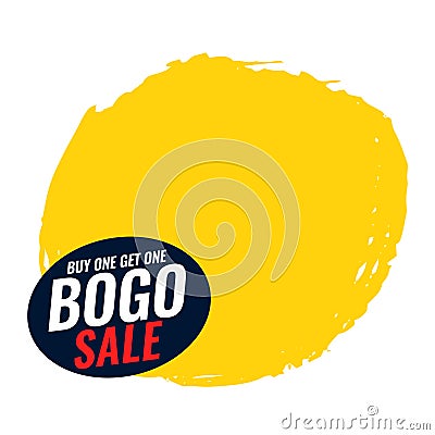Bogo buy one get one sale background with text space Vector Illustration