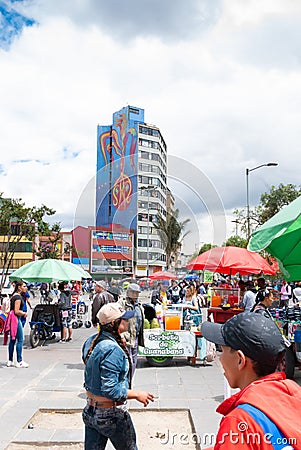 Bogota city San Victorino square Editorial Stock Photo