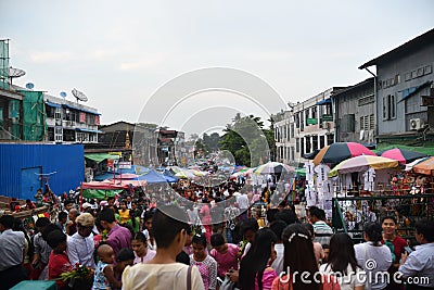 Bogyoke Aung San Market, Mynamar Editorial Stock Photo