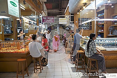 Bogyoke Aung San Market, Yangon, Myanmar Editorial Stock Photo