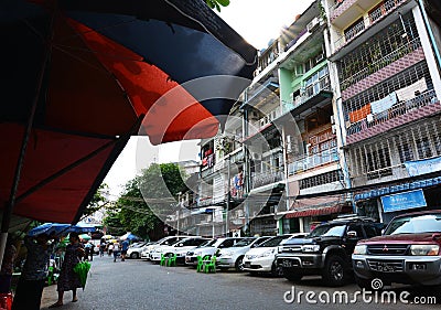 Bogyoke Market Editorial Stock Photo