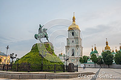 Khmelnytsky Monument, Kyiv, Ukraine Editorial Stock Photo