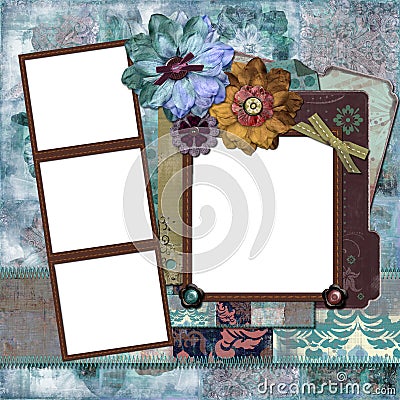 Bohemian Floral Frame Stock Photo