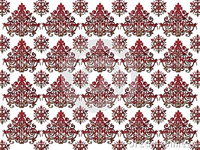 Bohemian Tile Pattern Illustration, Lisbon Arabic Mosaic, Damask Seamless Ornament, Geometric Folklore Ornament. Stock Photo