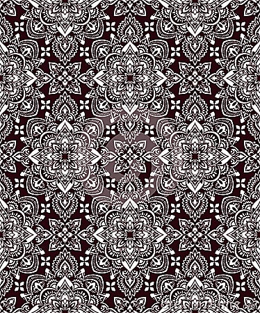 Boho Flower Pattern Vector Illustration