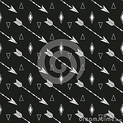 Boho pattern with arrows Vector Illustration