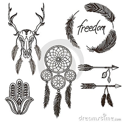 Boho style illustration 1 Vector Illustration