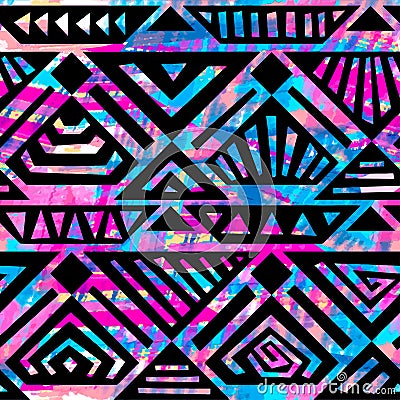 Boho textile seamless pattern. Stock Photo