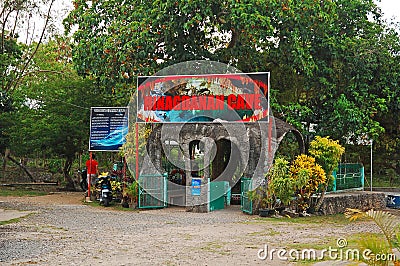 Hinagdanan cave facade in Panglao island, Bohol, Philippines Editorial Stock Photo