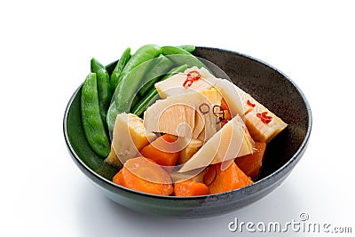 Boiled Bamboo shoot Stock Photo