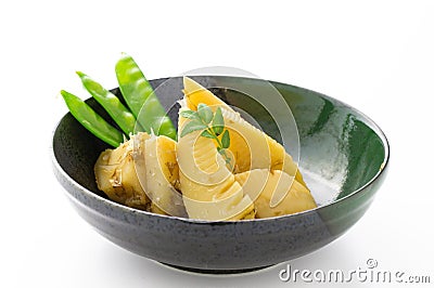 Boiled Bamboo shoot called Tosani Stock Photo