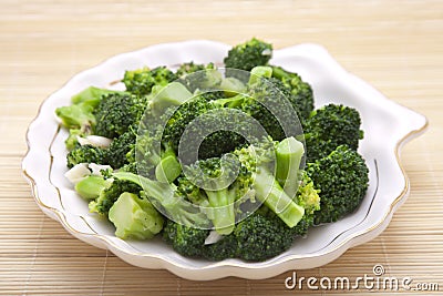 Boiled broccoli Stock Photo