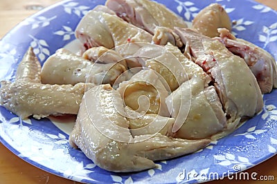 Boiled chicken Stock Photo