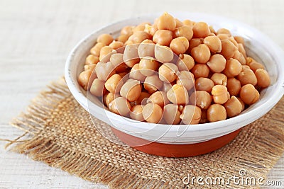 Boiled chickpeas Stock Photo