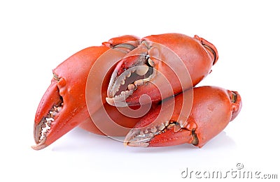 Boiled crab claws Stock Photo