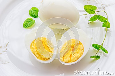 Boiled Eggs Stock Photo