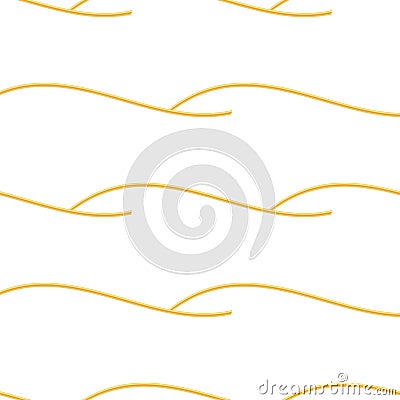 Boiled Floury Product Spaghetti Seamless Pattern Isolated on White Background Vector Illustration