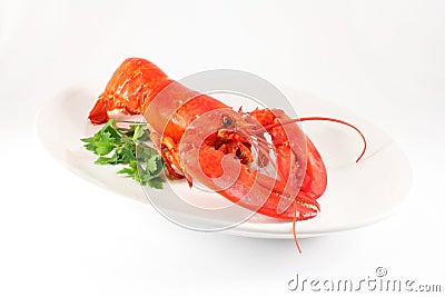 Boiled lobster Stock Photo