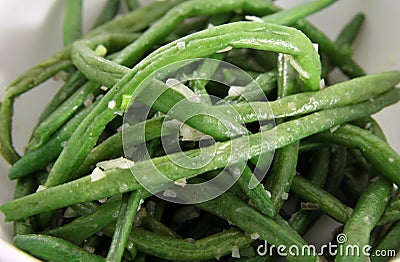 Boiled long bean Stock Photo